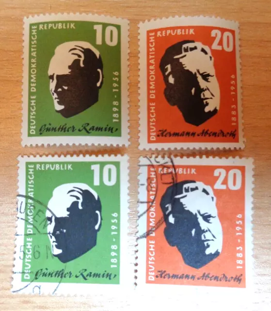 Ddr 1957 Briefmarken  2 Satz Ramin & Abendroth  Postfrisch/Gestempelt