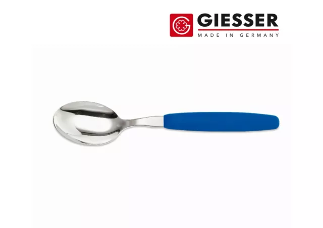 Giesser Messer Besteck 20 cm blau groß Suppen Löffel Esslöffel  Küchenartikel