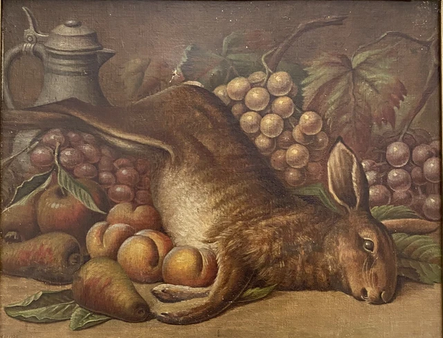 Quadro dipinto ad olio su tela - natura morta