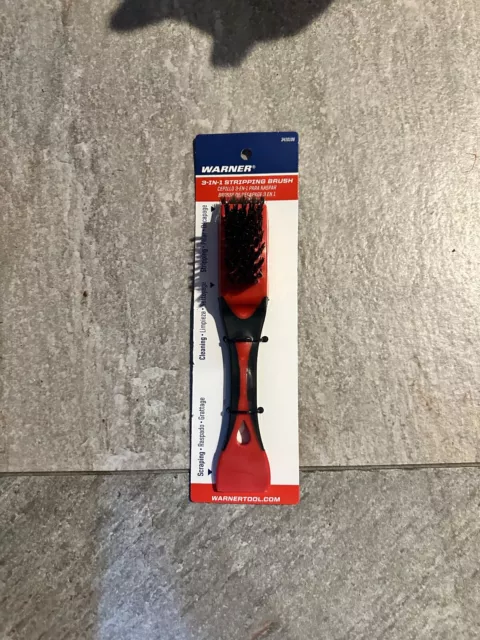 Brand New Warner 3 In 1 Wire Stripping and Cleaning Brush Scraper 3410108 red