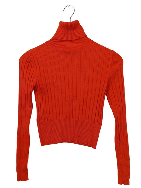 ZARA Pull-over à col roulé Dames Pull T EU 36 rouge style décontracté ZARA Pull-over à col roulé Dames Pull T EU 36 rouge style décontracté