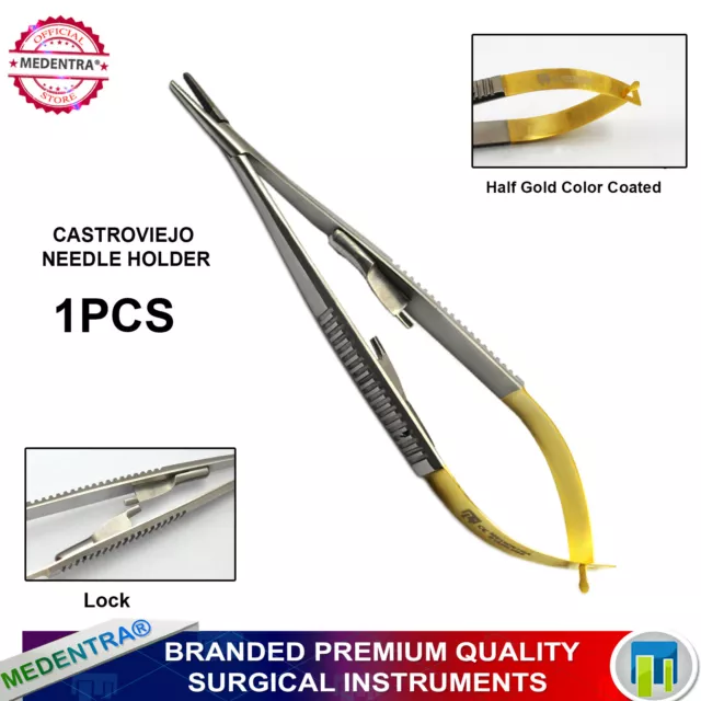 Casteroviejo Forceps Holder TC Lab Sutures Microsurgical Porta Aghi Chirurgial