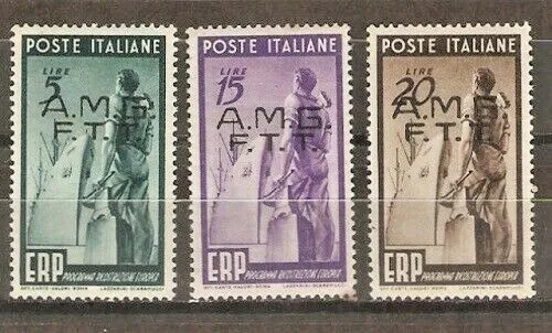 ITALY TRIESTE  SC 42 to 44 68 C6  MINT HR Sc 41 USED  See DESCRIPTION SCAN FVF
