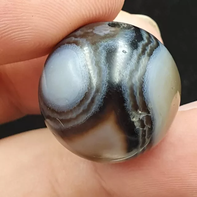 AA Antique Ancient INDO Himalaya Agate stone Bead Suleimani from Bangladesh 19mm
