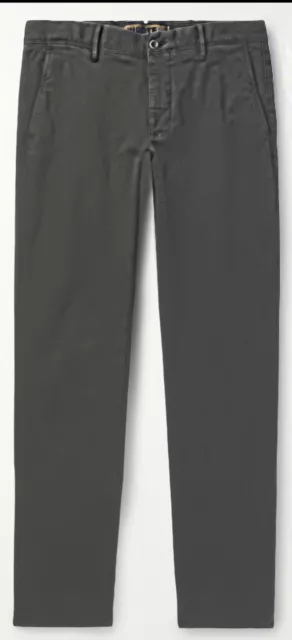 INCOTEX Men’s Slim-Fit Tapered Stretch-Cotton Trousers Slacks Stretch sz 32 2