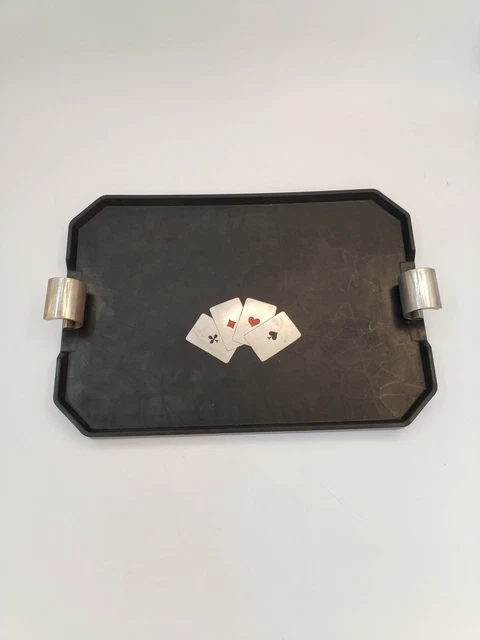 Sabot Presse-cartes Ancien En Bois - Thème Casino Et Cartes - Déco Ou Jeu