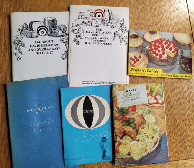 Davis Gelatine Recipe Booklets - Vintage Cookery Books - Catering Recipes