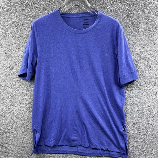 Nike Dri-Fit Yoga Lapis Purple T-Shirt DN4314-430 Mens S Small Slim Fit SS  $50