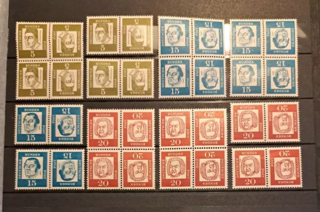 Briefmarken SPITZEN Bund bedeutende Deutsche UMKEHRDRUCKE postfrisch