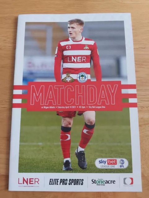 Doncaster Rovers v Wigan Athletic 10/4/21 Programme Mint Condition