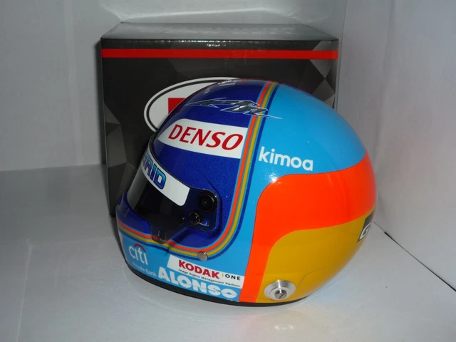 Casque Helmet Alonso F1 WEC Le Mans 2018 Toyota Bell 1/2