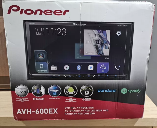Pioneer AVH-600EX 7" DVD Receiver Bluetooth Touchscreen Car Stereo With Extras