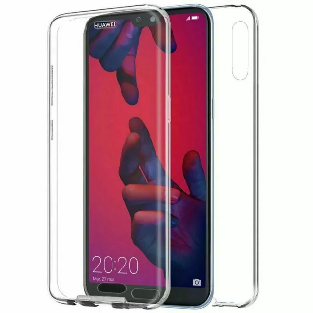 Funda 360º Doble 100% transparente para huawei P20, P20 Lite, P20 Pro, Calidad