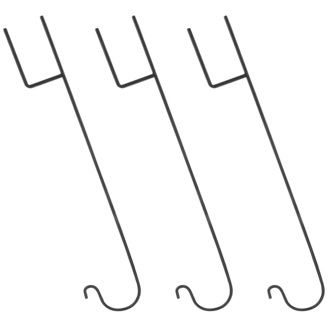 3Pcs Metal Hooks Shepherd Hooks Yard Ground Hooks Backyard Inserting Hooks
