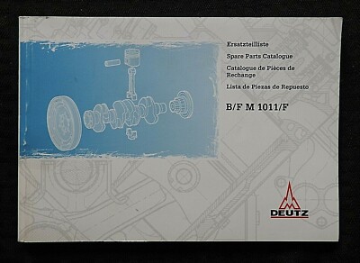 DEUTZ Deutz B 1011 F FT Fl Motore Diesel Parti Manuale Libro Catalogo Ricambio Lista 