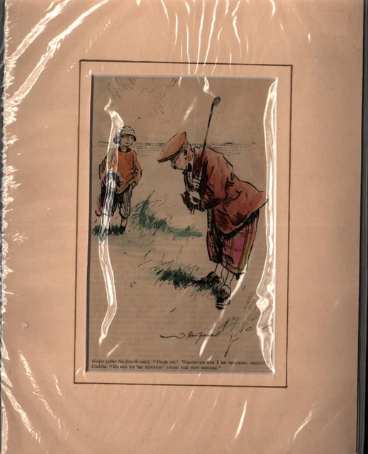 Golf cartoons from old Punch magazines. Over 100 years old.