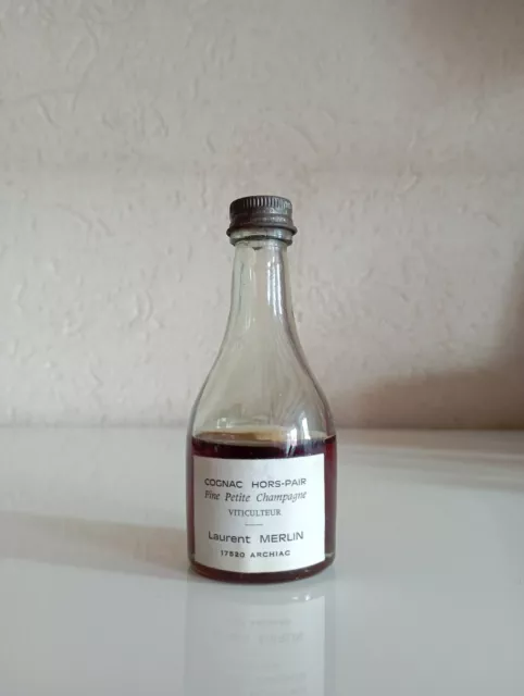 Old mini bottle cognac Merlin Hors pair 5cl