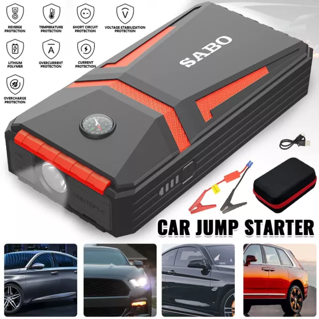 120000mAh Car Jump Starter Pack Booster Battery Charger Emergency Power Bank UK