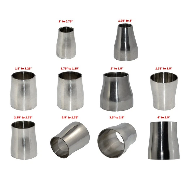 1 2 3 Sanitary Pipe Fitting Weld Welding Reducer Stainless-Steel 316-Adapter