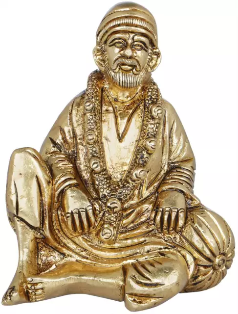 Shirdi Sai Baba Sai Nath Brass Idol Figurine Statue For Home Temple Decor