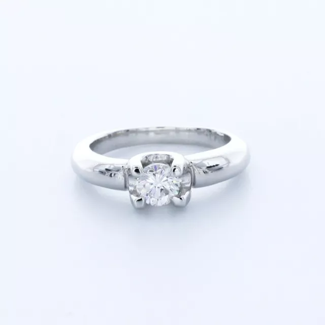 0.43ct D/VS2 Round Natural Diamond 14kw Gold Classic Solitaire Engagement Ring