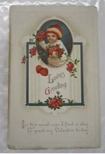 Antique Valentine's Day Post Card International Art Publishing Co Germany -Q24