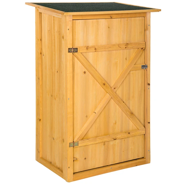 Armoire de Jardin Remise pour Outils Abri Atelier Bois Toit Plat Coffre Cabane