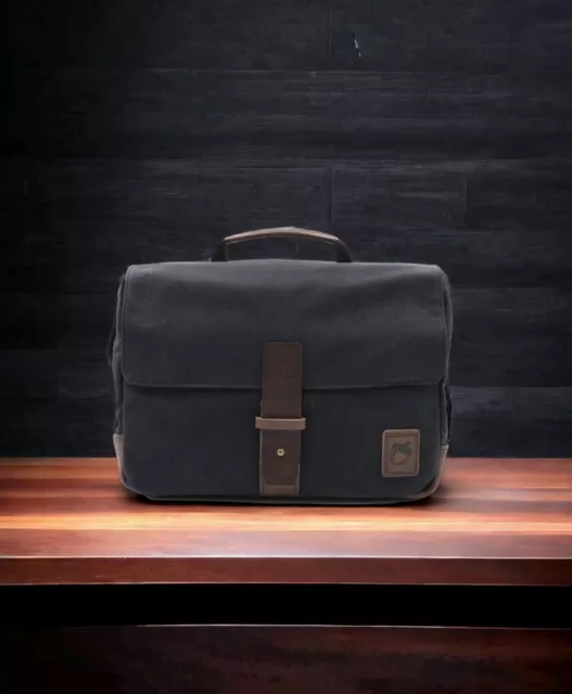 Nutsac TACSAC 13 Waxed Canvas Bag, Crossbody Mens Messenger Bag Satchel Black