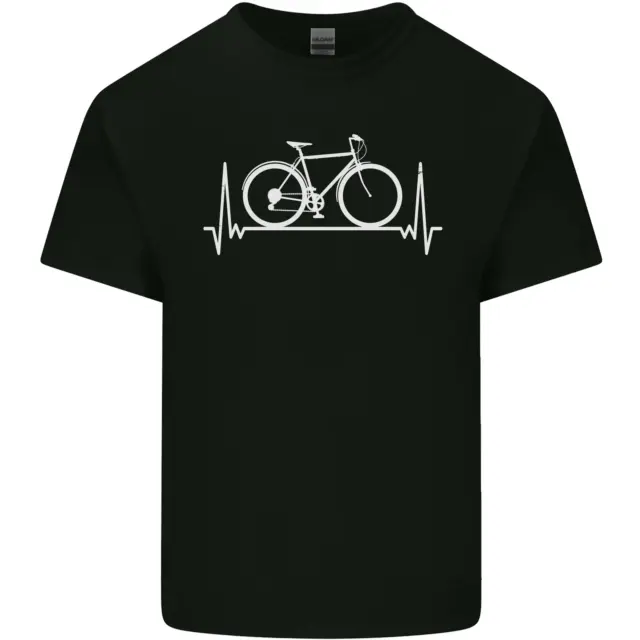 Cycling Heart Beat ECG Bike Bicycle Cyclist Kids T-Shirt Childrens