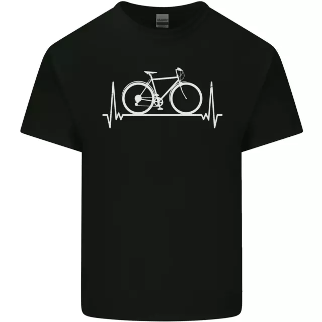 Cycling Heart Beat ECG Bike Bicycle Cyclist Kids T-Shirt Childrens