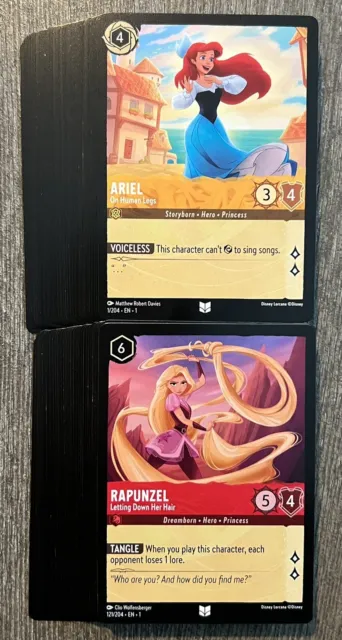 Disney Lorcana The First Chapter Card Game UNCOMMON Non foil Complete Your Set!