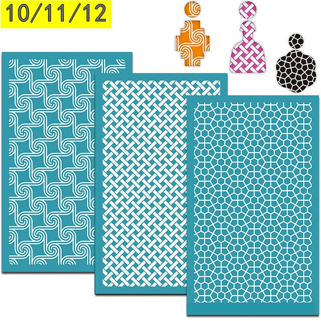 Reusable Polymer Clay Silk Screen Stencil Mesh Print Kit for DIY Jewelry Earring