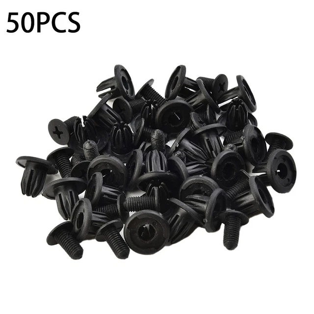 50pcs 10mm Car Auto Rivet Push Retainer Fasteners Fender Door Trim Panel Clip
