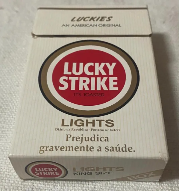 Lucky Strike Lights Cigarettes 100s Kings Low Tar 1984 Vintage Print Ad 