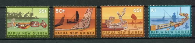 s8568) PAPUA & NEW GUINEA MNH** Nuovi** 1997, Canoe art 4v
