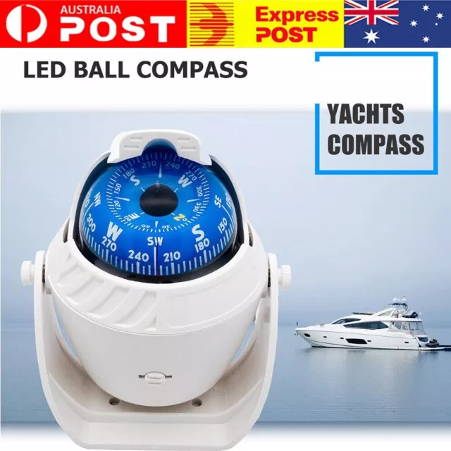 Pivoting Sea Marine Compass with Mount for Boat Caravan Truck Car Navigation AU