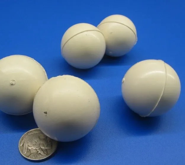Neoprene Rubber Ball, White, FDA, 1 3/8" Dia, 5 Pcs