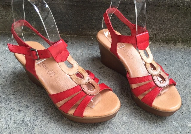 DESTOCKAGE NU PIEDS DE MARQUE EVA FRUTOS CUIR MULTI @ T. 40