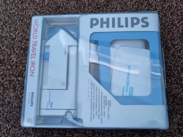 Vintage Philips World Travel Iron HD 1302 - Retrol Collectable - Sealed