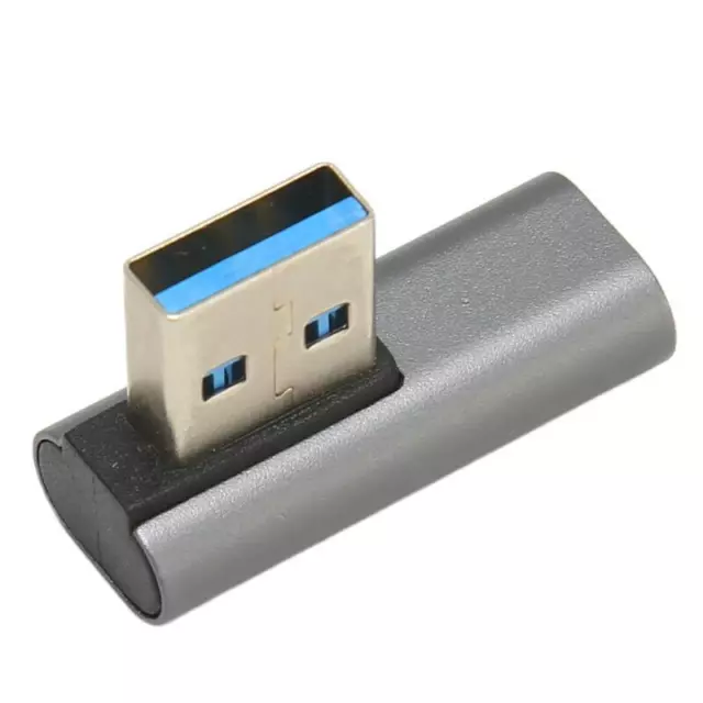 90-Grad-rechtwinkliger USB-Stecker-Buchsen-Adapter USB3.0 auf Typ C für BHC