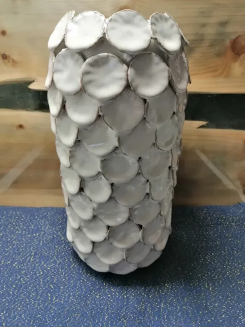 House Doctor - Vase Dot Grand - Weiß (ch0501), 15 x 15 cm -NEU-mit Fehlern.