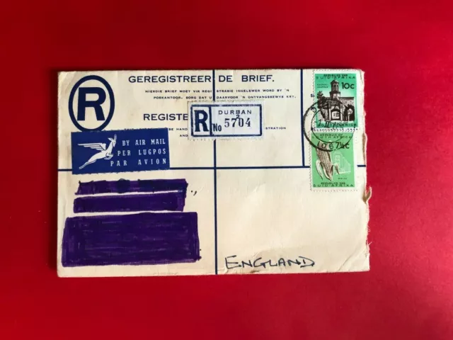 South Africa Rsa 1966 Cover Airmail Maize & Castle