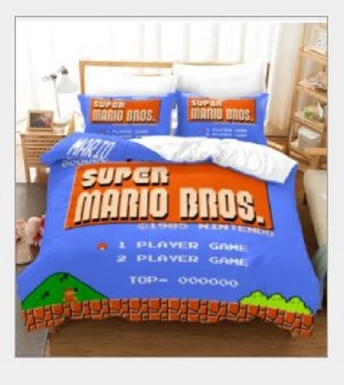 THE ORIGINAL SUPER Mario Game Single/Double/Queen/King Bed Quilt Cover