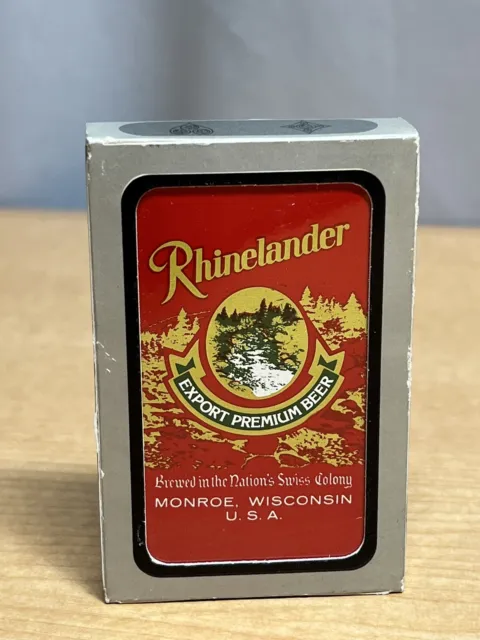 Rhinelander  Beer Playing Cards Unopened Complete Deck Jos Huber Brg Monroe Wi