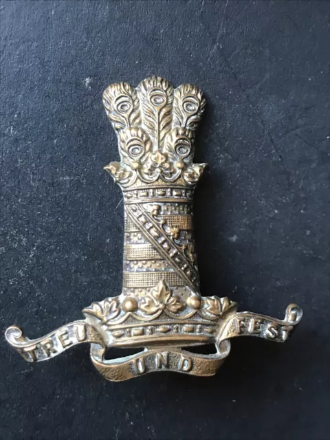 11th Hussars Officers Original British Army Cap Badge Bronze