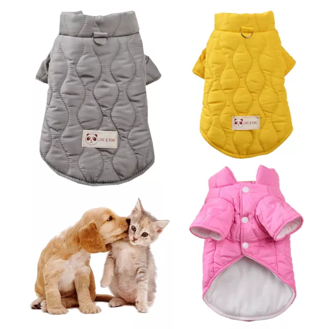 Mascota Ropa Perro Chaleco Abrigo Chaqueta Pan Acolchado Cachorro Apparel Cálido