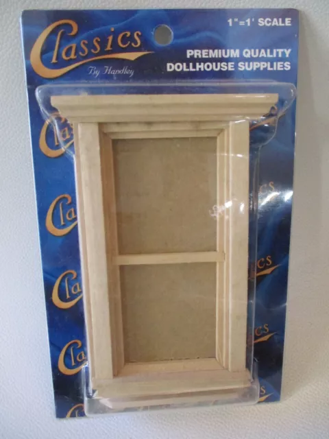 Miniature Dollhouse Classics Non-Working Wood Window W Removable Panes  1:12