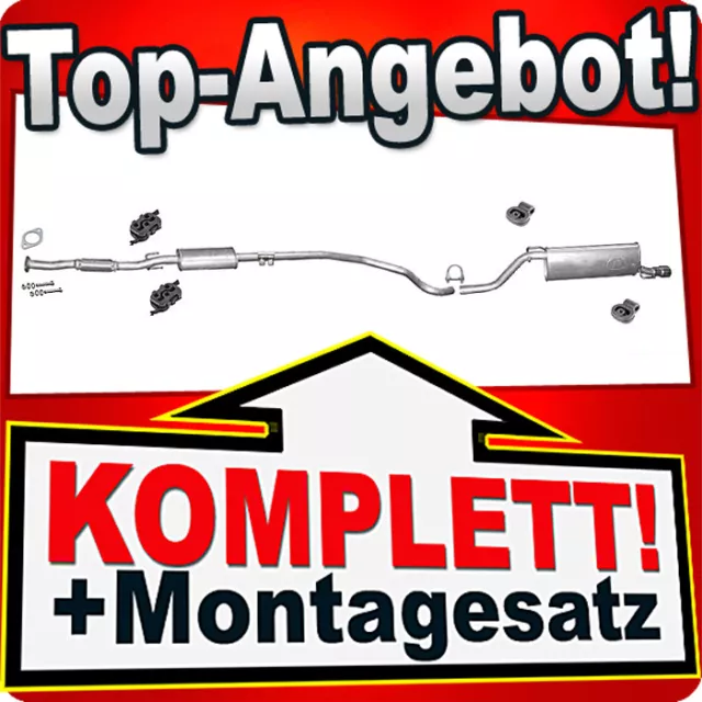 Auspuff für FIAT GRANDE PUNTO 1.4 16V 95PS 2005-2011 CHROM Endrohr Auspuffanlage