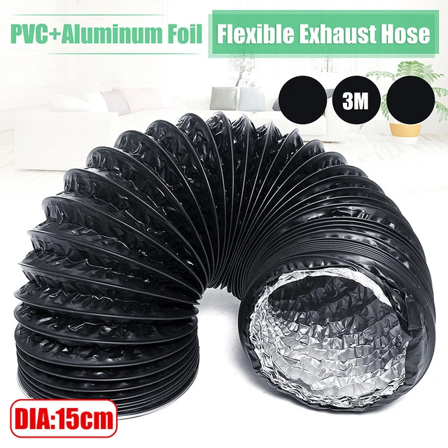 6& 3M FLEXIBLE Ducting Vent Pipe Aluminum Foil PVC Duct Hose ...
