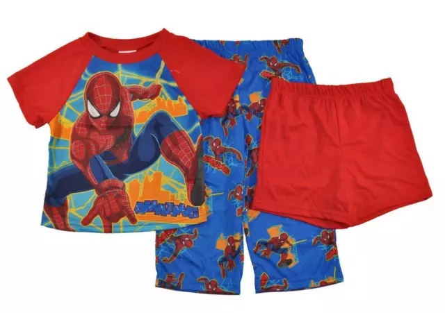 Spider-Man 2 Toddler Boys 3pc Short Sleeve Pajama Pant & Short Set Size 2T $36